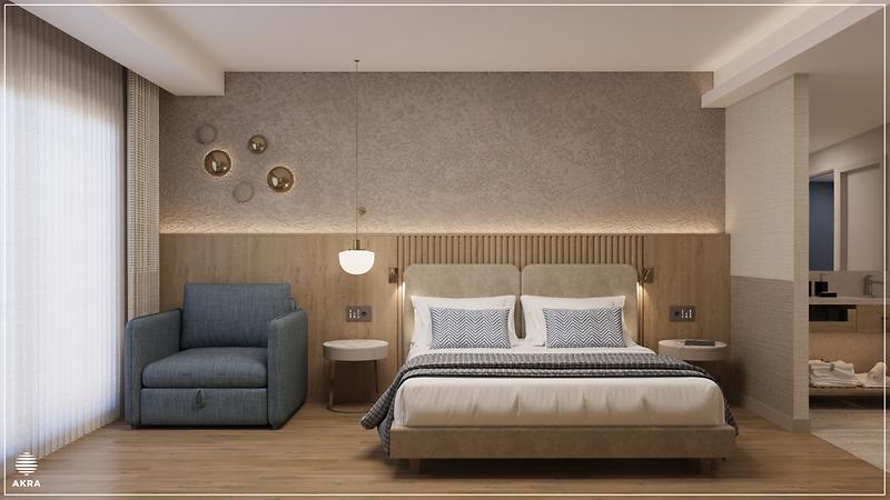 Terasta Jakuzili Deniz Manzaralı Penthouse Aile Odası